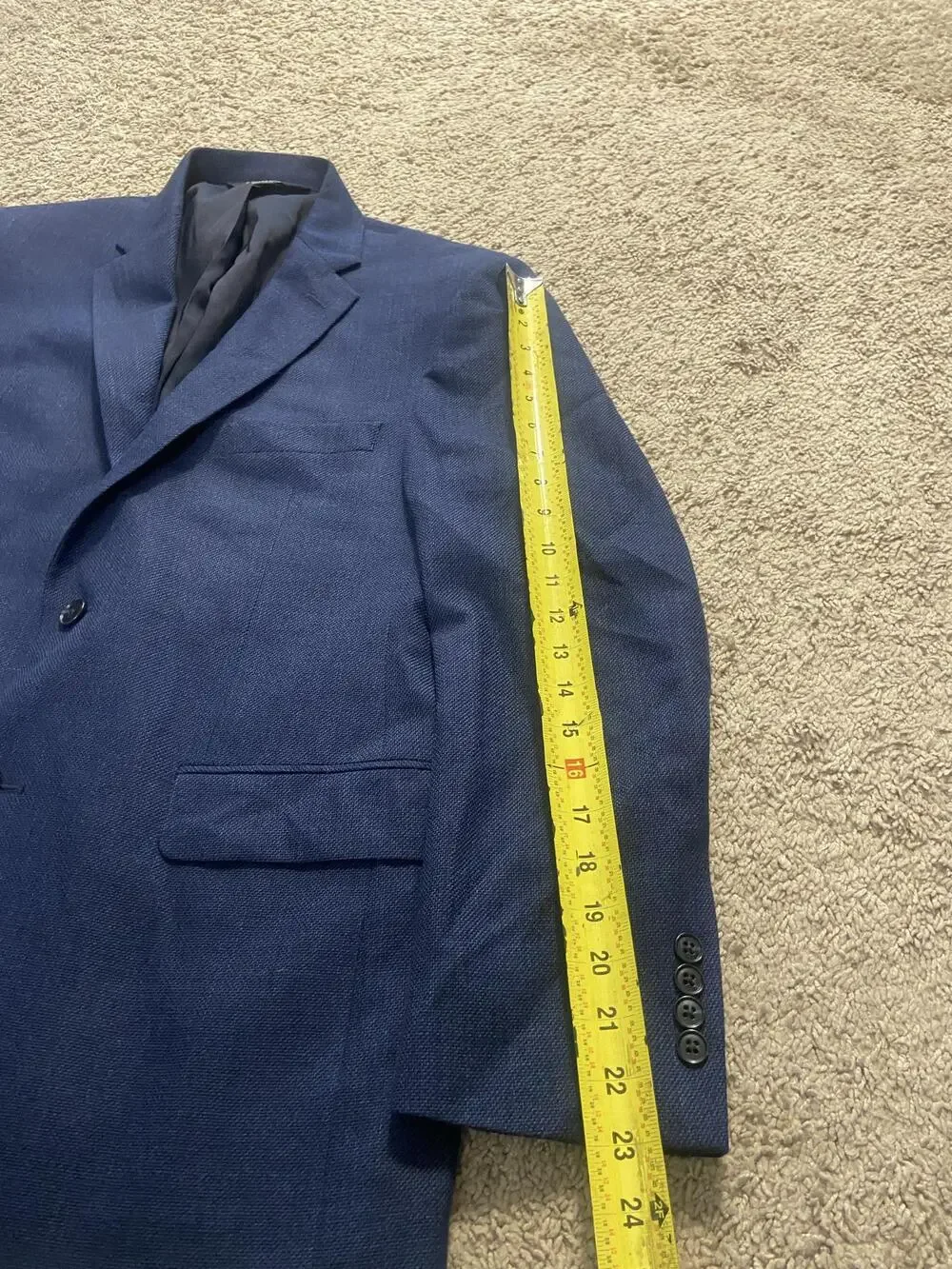 Jos. A. Bank Sport Coat Mens 42 Blue Wool Traveler Two Button Notch Lapel